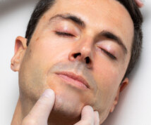 Man in a cosmetic procedure